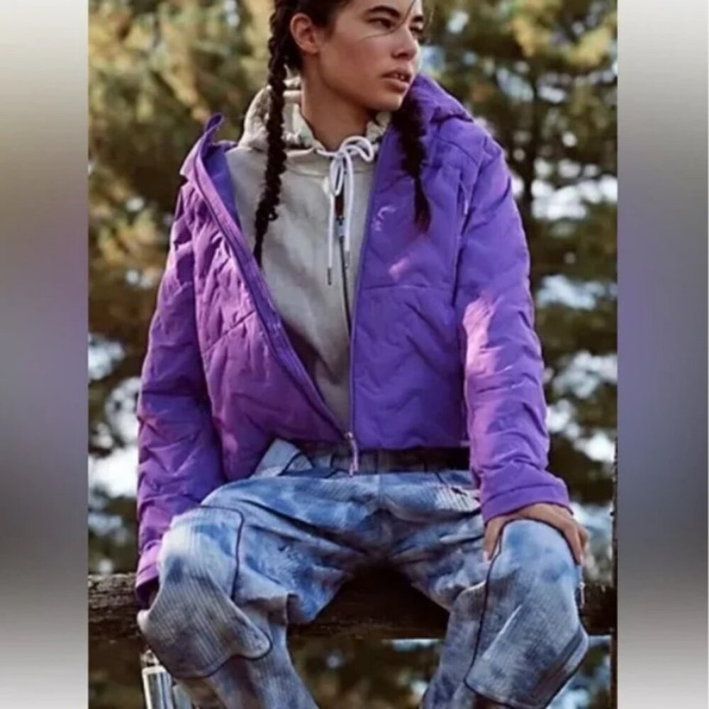 Free People Movement Gettin Lost Puffer Packable Winter Jacket‎ in Violet Size M